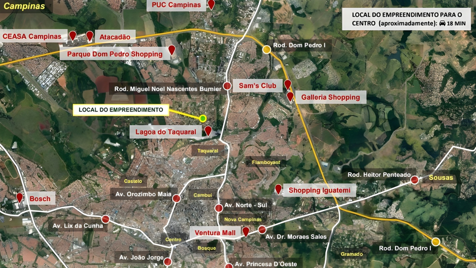 Mapa ilustrativo da localização do Atmosfera | Chácara Primavera